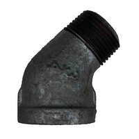 1/2"  45 Deg. Street Elbow, Malleable 150#, Black